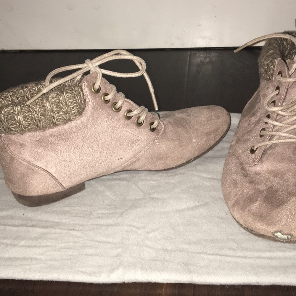 Micro suede booties